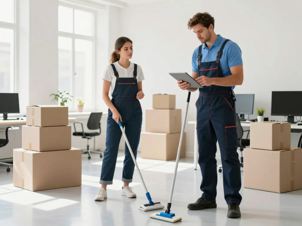 Équipe de professionnels du débarras en pleine action pour vider un bureau et une cave de manière ordonnée à Paris.