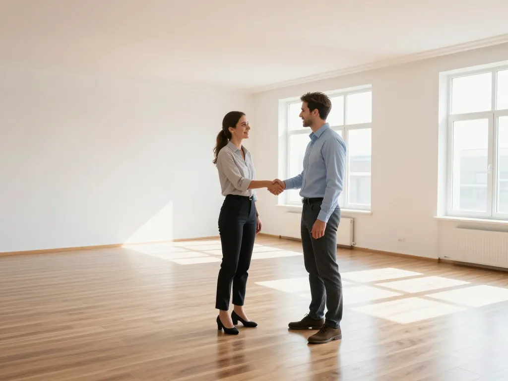 Un salon spacieux et parfaitement nettoyé après l'intervention d'une équipe de vide-maison professionnel.