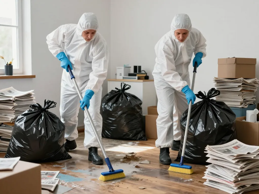 Logement en cours de nettoyage